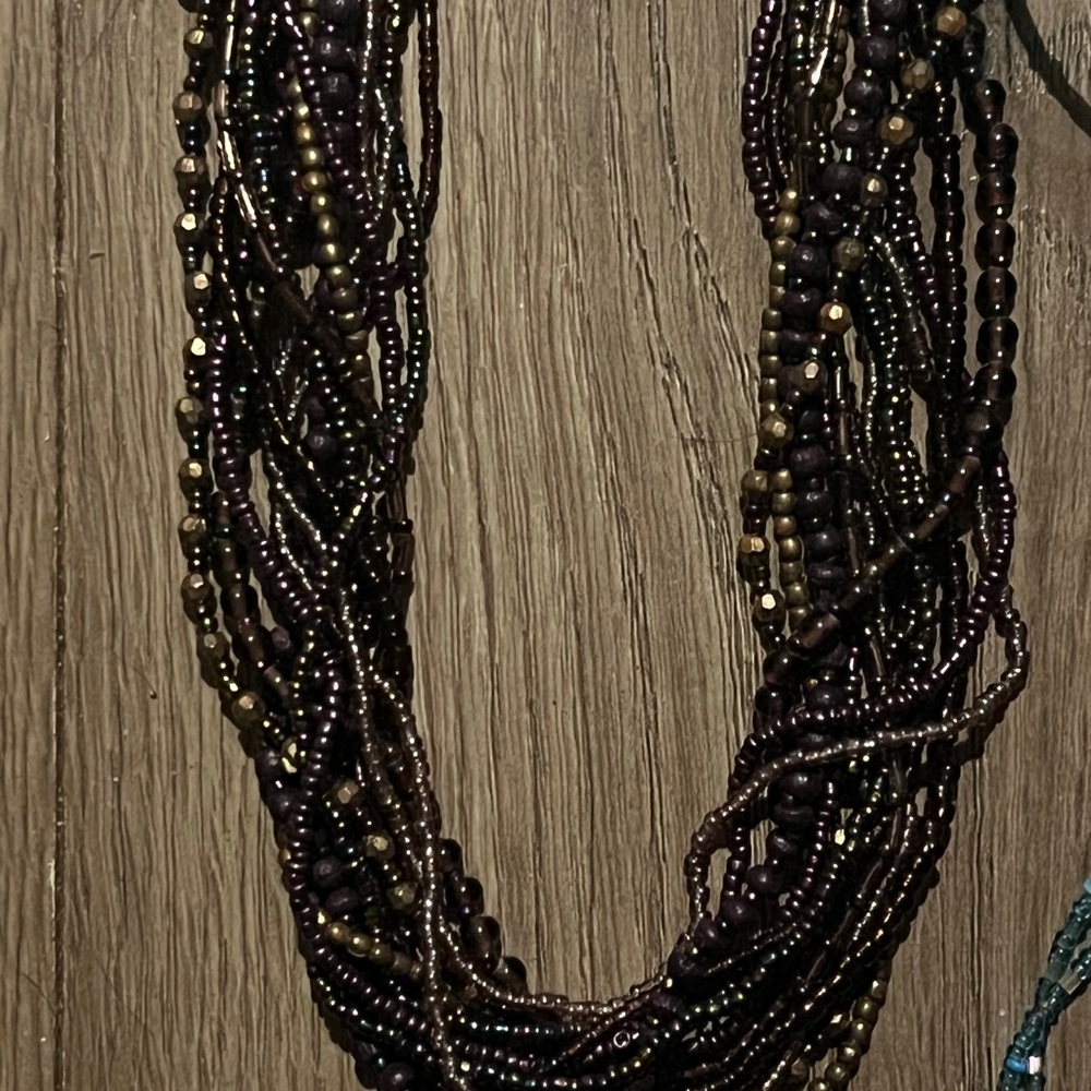 Sea bead necklaces and bracelet beachy boho chunky 4 vintage pieces Y2K retro